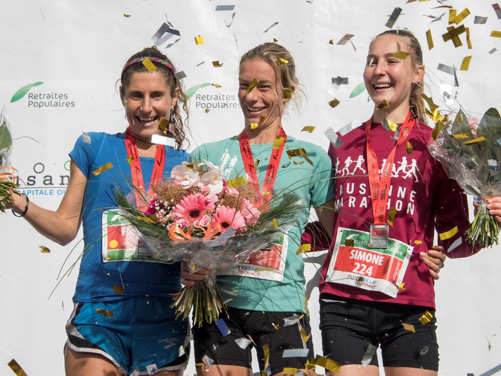 Karin Freitag, Laura Hrebec, Simone Troxler (Photo: Lausanne Marathon)
