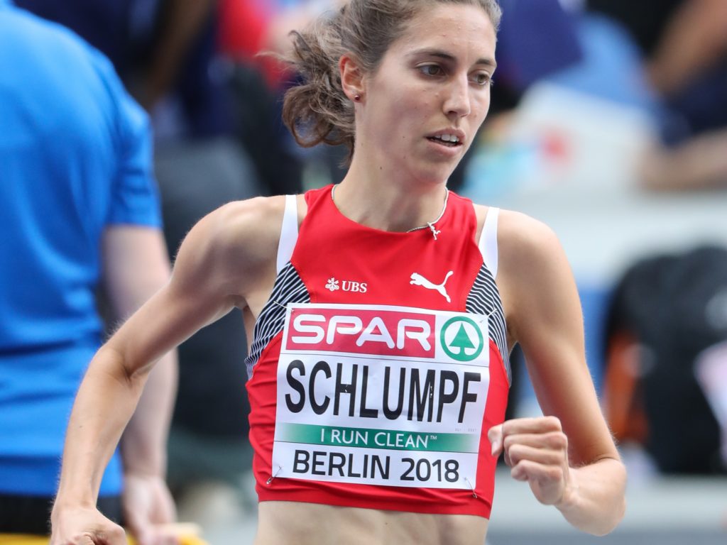 Fabienne Schlumpf im Vorlauf an der EM 2018 in Berlin (Photo: athletix.ch)